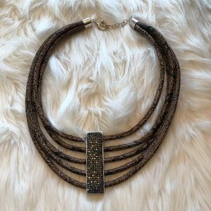 NEW!! Stunning Snakeskin Marcasite Necklace!!